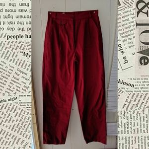 VINTAGE RED HIGH-WAISTED PANTS